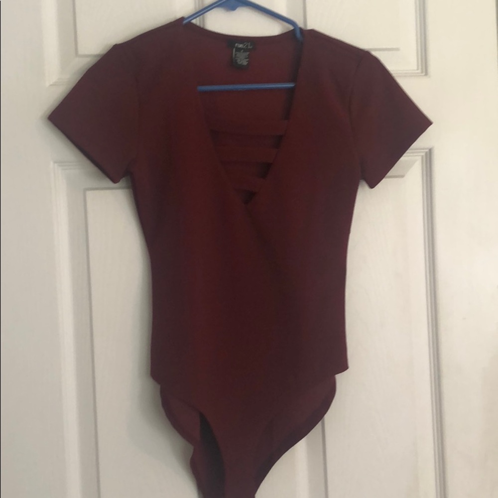 Rue 21 maroon bodysuit